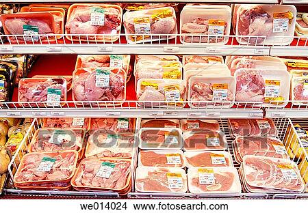 Hypermarket, packed meat View Large Photo Image Picture - Hypermarket, packed meat. Fotosearch
