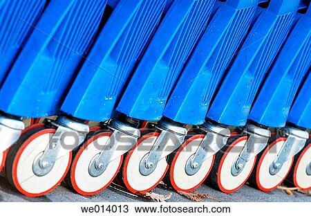 Stock Image - Hypermarket, shopping carts. Fotosearch