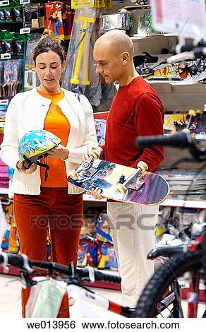 Hypermarket, sports section View Large Photo Image Stock Photograph - Hypermarket, sports section. Fotosearch