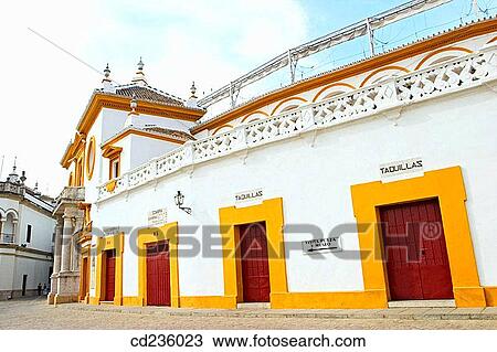 La Maestranza bullring. Seville. Andalusia, Spain View Large Photo Image Stock Image - La Maestranza bullring. Seville. Andalusia, Spain. Fotosearch