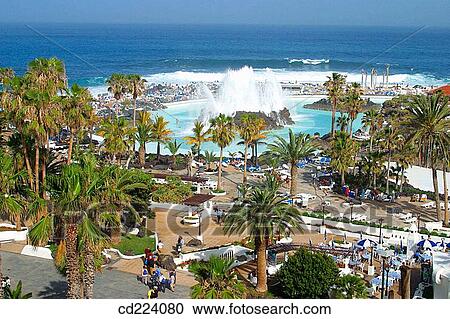 Lago Martißnez. Puerto de la Cruz. Tenerife. Canary Islands. Spain View Large Photo Image Stock Image - Lago Martißnez. Puerto de la Cruz. Tenerife. Canary Islands. Spain. Fotosearch