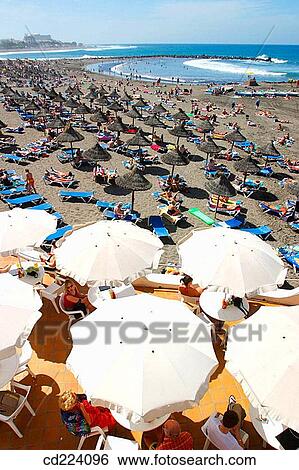 Las Cuevitas beach. Playa de las Americas. Tenerife. Canary Islands. Spain View Large Photo Image Stock Photograph - Las Cuevitas beach. Playa de las Americas. Tenerife. Canary Islands. Spain. Fotosearch