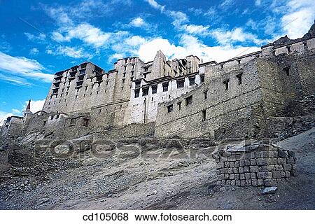Leh Palace. Ladakh. Jammu and Kashmir, India View Large Photo Image Stock Photo - Leh Palace. Ladakh. Jammu and Kashmir, India. Fotosearch