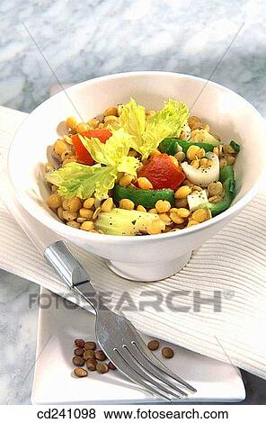 Lentils salad View Large Photo Image Stock Photo - Lentils salad. Fotosearch