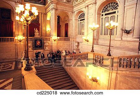 Main staircase of Royal Palace. Madrid. Spain View Large Photo Image Stock Photo - Main staircase of Royal Palace. Madrid. Spain. Fotosearch