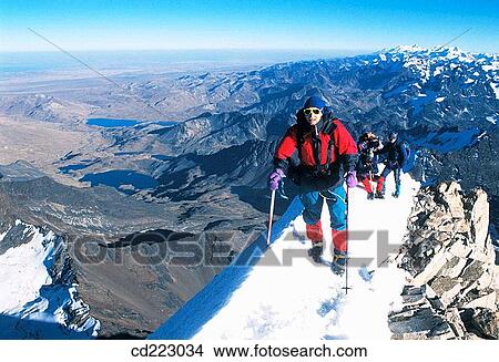 Mountain Climber, Huayna Potosi (6094 m. ), Andes, Bolivia View Large Photo Image Picture - Mountain Climber, Huayna Potosi (6094 m. ), Andes, Bolivia. Fotosearch