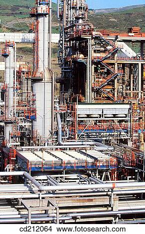 Muskiz oil refinery. Biscay. Spain View Large Photo Image Picture - Muskiz oil refinery. Biscay. Spain. Fotosearch