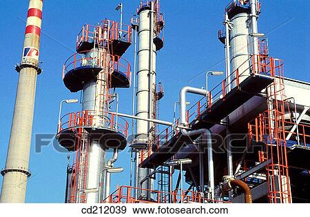 Muskiz oil refinery. Biscay. Spain View Large Photo Image Stock Photo - Muskiz oil refinery. Biscay. Spain. Fotosearch