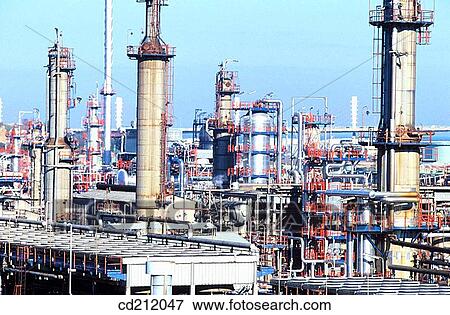 Muskiz oil refinery. Biscay. Spain View Large Photo Image Stock Photo - Muskiz oil refinery. Biscay. Spain. Fotosearch