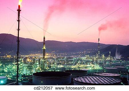 Muskiz oil refinery. Biscay. Spain View Large Photo Image Stock Photo - Muskiz oil refinery. Biscay. Spain. Fotosearch