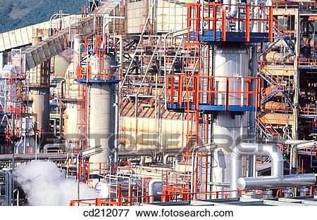 Stock Photo - Muskiz oil refinery. Biscay. Spain. Fotosearch