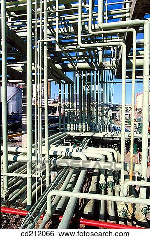 Stock Photograph - Muskiz oil refinery. Biscay. Spain. Fotosearch