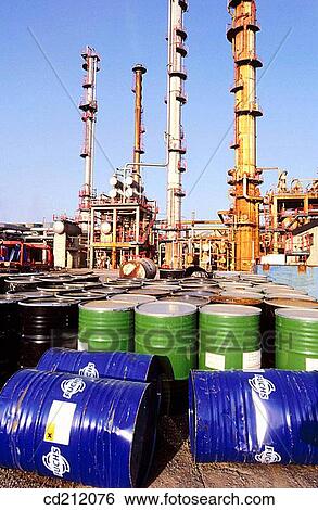 Stock Photograph - Muskiz oil refinery. Biscay. Spain. Fotosearch