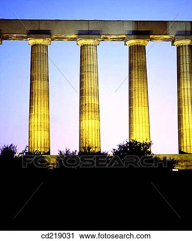 National Monument, replica of the Parthenon that was designed in 1822 as a memorial to the Scots who died in the Napoleonic Wars. Calton Hill, Edinburgh. Scotland View Large Photo Image Stock Image - National Monument, replica of the Parthenon that was designed in 1822 as a memorial to the Scots who died in the Napoleonic Wars. Calton Hill, Edinburgh. Scotland. Fotosearch