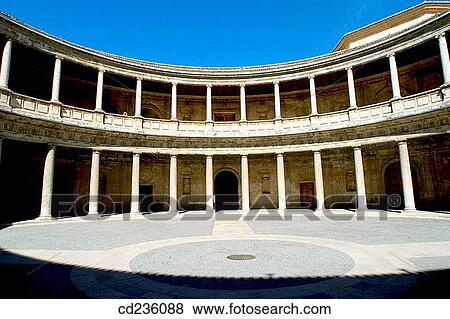 Palace of Carlos V. Granada. Andalusia, Spain View Large Photo Image Stock Photo - Palace of Carlos V. Granada. Andalusia, Spain. Fotosearch