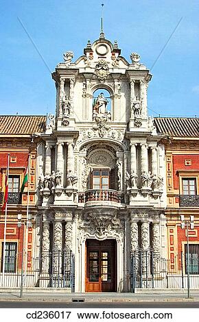 Palacio de San Telmo. Seville. Andalusia, Spain View Large Photo Image Stock Photo - Palacio de San Telmo. Seville. Andalusia, Spain. Fotosearch