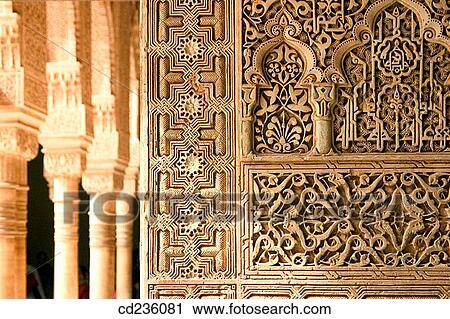 Patterns and columns, Alhambra. Granada. Andalusia, Spain View Large Photo Image Stock Image - Patterns and columns, Alhambra. Granada. Andalusia, Spain. Fotosearch
