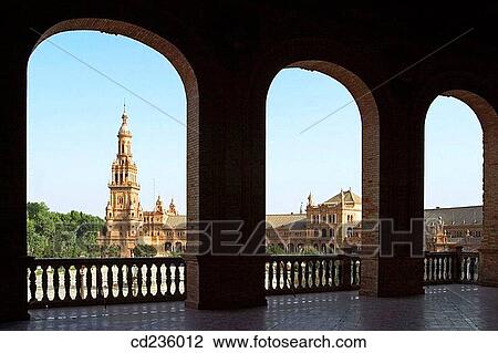 Plaza de Espa±a. Seville. Andalusia, Spain View Large Photo Image Stock Image - Plaza de Espa±a. Seville. Andalusia, Spain. Fotosearch