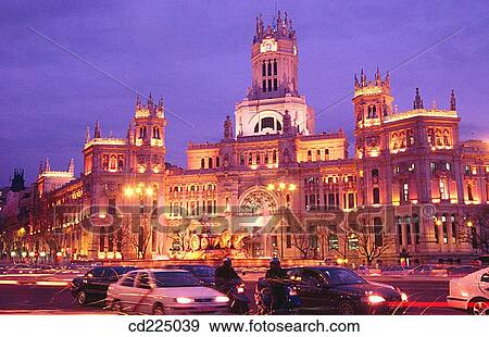 Plaza de la Cibeles and Palacio de Comunicaciones. Madrid. Spain View Large Photo Image Stock Photo - Plaza de la Cibeles and Palacio de Comunicaciones. Madrid. Spain. Fotosearch