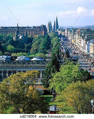 Princes Street and Princes Street Gardens. Edinburgh. Scotland View Large Photo Image Picture - Princes Street and Princes Street Gardens. Edinburgh. Scotland. Fotosearch
