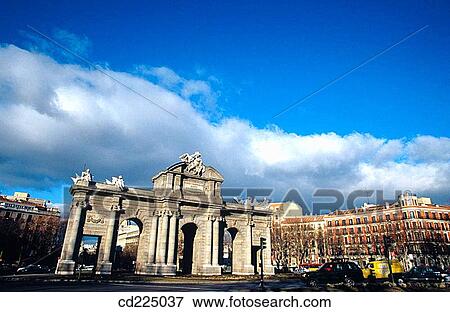 Puerta de Alcala. Madrid. Spain View Large Photo Image Stock Photo - Puerta de Alcala. Madrid. Spain. Fotosearch