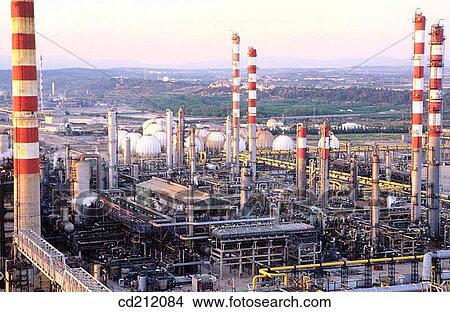 Repsol-YPF oil refinery. Tarragona province. Spain View Large Photo Image Picture - Repsol-YPF oil refinery. Tarragona province. Spain. Fotosearch