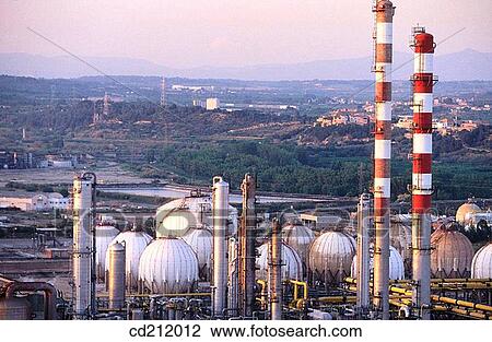 Repsol-YPF oil refinery. Tarragona province. Spain View Large Photo Image Stock Image - Repsol-YPF oil refinery. Tarragona province. Spain. Fotosearch
