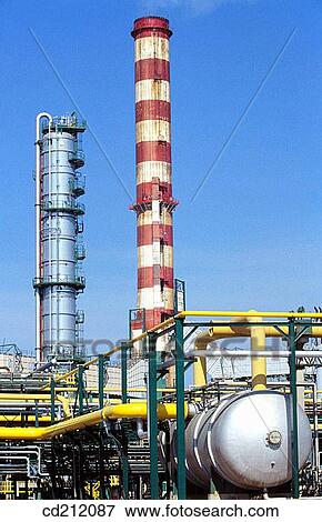 Repsol-YPF oil refinery. Tarragona province. Spain View Large Photo Image Stock Photo - Repsol-YPF oil refinery. Tarragona province. Spain. Fotosearch