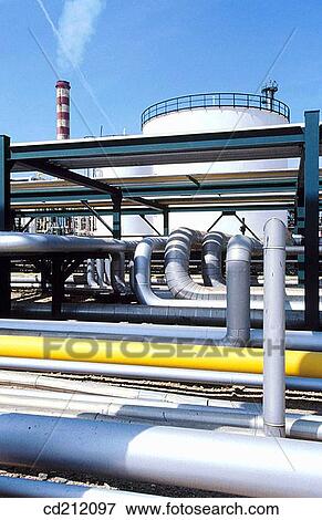Repsol-YPF oil refinery. Tarragona province. Spain View Large Photo Image Stock Photo - Repsol-YPF oil refinery. Tarragona province. Spain. Fotosearch
