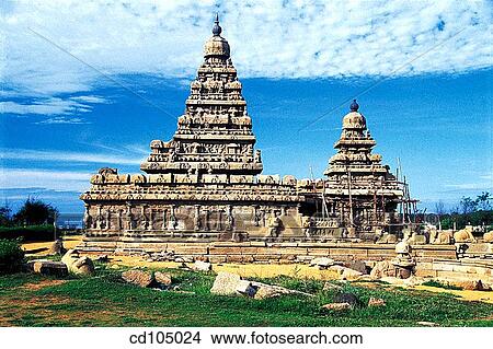 Richly carved monolithic Ratha, the Five Rathas. Mamallapuram. Tamilnadu, India View Large Photo Image Picture - Richly carved monolithic Ratha, the Five Rathas. Mamallapuram. Tamilnadu, India. Fotosearch
