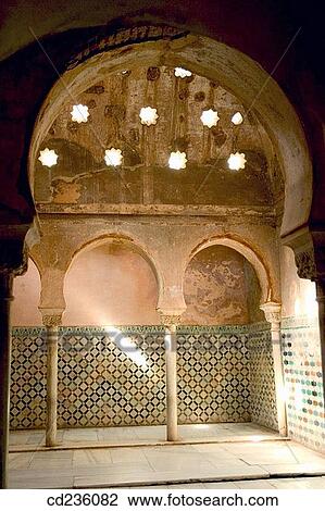 Stock Image - Royal baths, Alhambra. Granada. Andalusia, Spain. Fotosearch