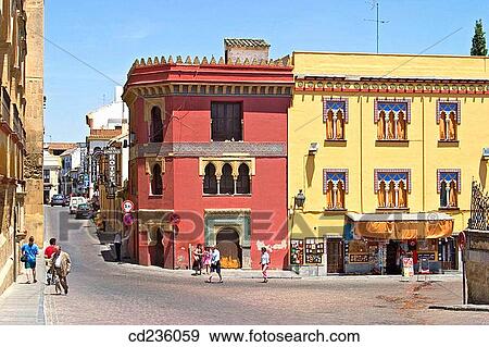 Stock Photo - Scene in Plaza del Triunfo. Cordoba. Andalusia, Spain. Fotosearch
