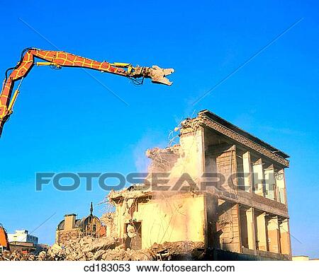 Shopping complex being demolished View Large Photo Image Stock Image - Shopping complex being demolished. Fotosearch
