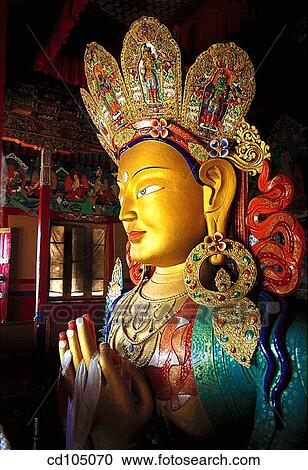 Statue of Buddha at Thiksey gompa. Leh, Ladakh. Jammu and Kashmir, India View Large Photo Image Stock Image - Statue of Buddha at Thiksey gompa. Leh, Ladakh. Jammu and Kashmir, India. Fotosearch