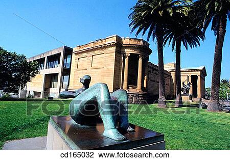 Stock Image - Statue outside art gallery. Sydney. Australia. Fotosearch
