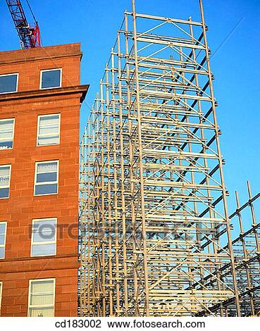 Steel framework, block of flats under construction View Large Photo Image Stock Image - Steel framework, block of flats under construction. Fotosearch