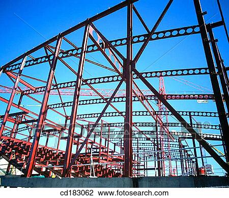 Steel framework, leisure centre under construction View Large Photo Image Stock Image - Steel framework, leisure centre under construction. Fotosearch