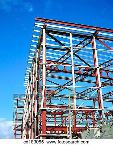 Steel framework, leisure centre under construction View Large Photo Image Stock Photography - Steel framework, leisure centre under construction. Fotosearch