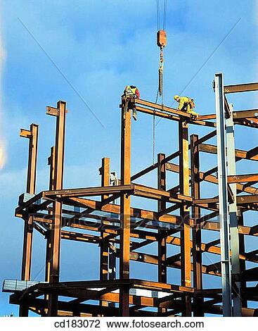 Steel framework, office block under construction View Large Photo Image Stock Image - Steel framework, office block under construction. Fotosearch