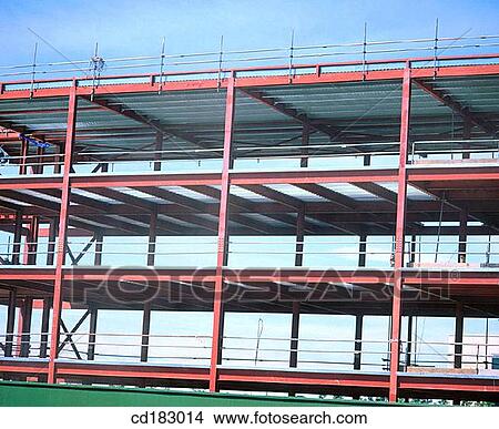 Steel framework, offices under construction View Large Photo Image Picture - Steel framework, offices under construction. Fotosearch