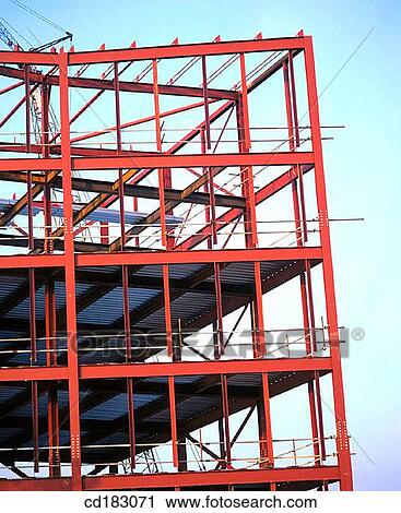 Steel framework, offices under construction View Large Photo Image Stock Image - Steel framework, offices under construction. Fotosearch