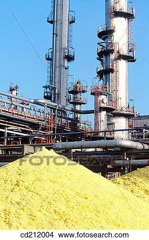 Sulphur at oil refinery. Muskiz. Biscay. Spain View Large Photo Image Picture - Sulphur at oil refinery. Muskiz. Biscay. Spain. Fotosearch