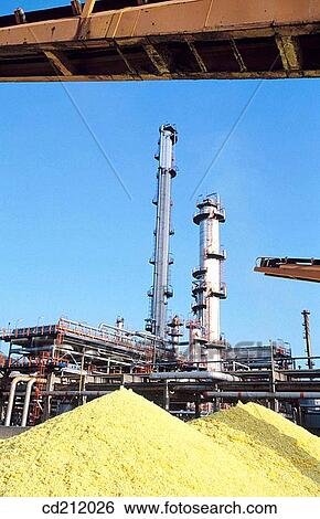 Sulphur at oil refinery. Muskiz. Biscay. Spain View Large Photo Image Stock Photograph - Sulphur at oil refinery. Muskiz. Biscay. Spain. Fotosearch