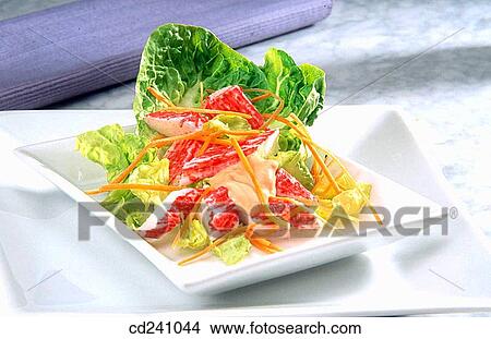 Surimi salad View Large Photo Image Picture - Surimi salad. Fotosearch