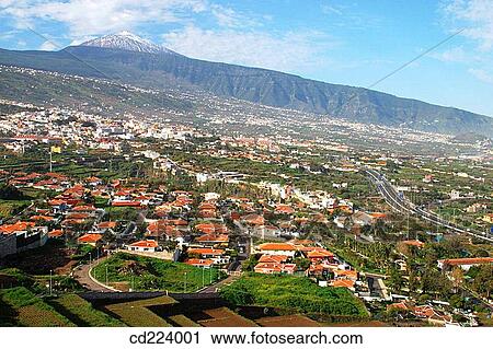 Teide over La Orotava. Tenerife. Canary Islands. Spain View Large Photo Image Stock Image - Teide over La Orotava. Tenerife. Canary Islands. Spain. Fotosearch