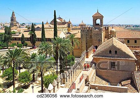 The Alcazar and minaret tower of the Great Mosque. Cordoba. Andalusia, Spain View Large Photo Image Stock Photograph - The Alcazar and minaret tower of the Great Mosque. Cordoba. Andalusia, Spain. Fotosearch