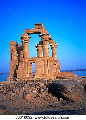 Stock Image - The kiosk of Kertassi (Qertassi) at Kalabsha Temple site. Nubia. Egypr. Fotosearch