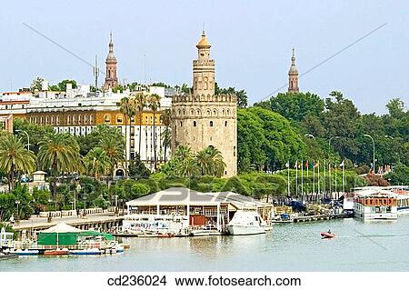 Torre del Oro. Seville. Andalusia, Spain View Large Photo Image Picture - Torre del Oro. Seville. Andalusia, Spain. Fotosearch