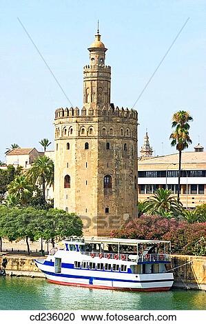 Torre del Oro. Seville. Andalusia, Spain View Large Photo Image Stock Image - Torre del Oro. Seville. Andalusia, Spain. Fotosearch