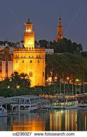 Torre del Oro. Seville. Andalusia, Spain View Large Photo Image Stock Photo - Torre del Oro. Seville. Andalusia, Spain. Fotosearch